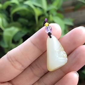 和田玉独籽荷花550包邮!