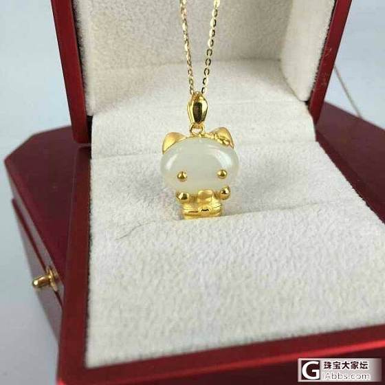 千足金相遇和田玉结合时尚元素，创出潮流与典雅的三个萌宝宝_玉石