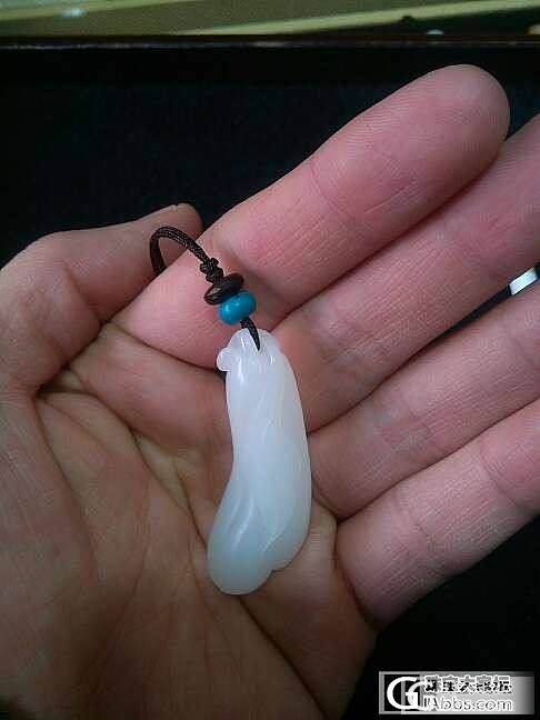 刚刚到手的羊脂级别 玉兰花 求狂闪_和田玉