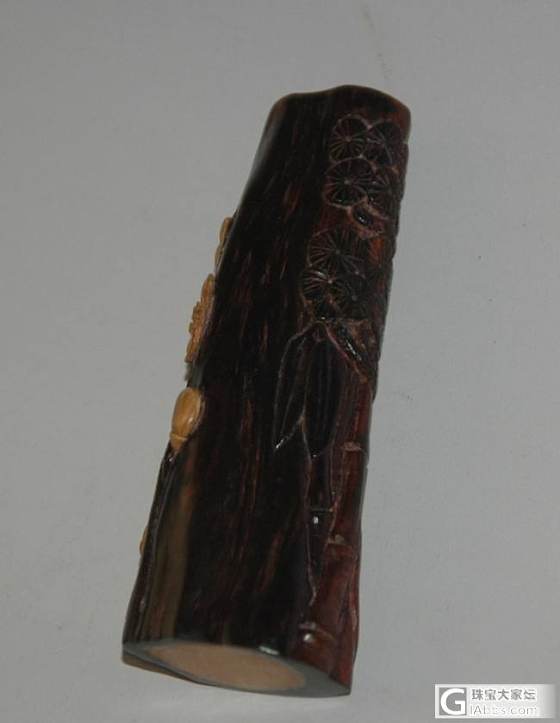 过年不忘玩啊，做了个小把件花插_木
