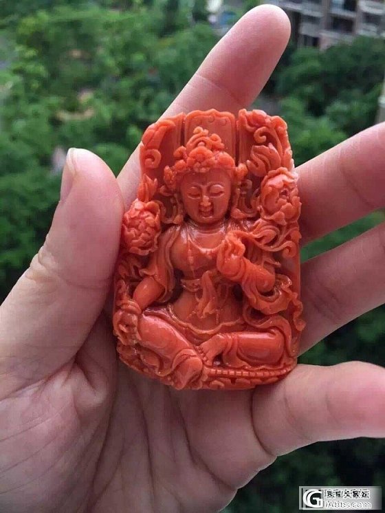 m0m0顶级大师精工绿度母_牌子珊瑚