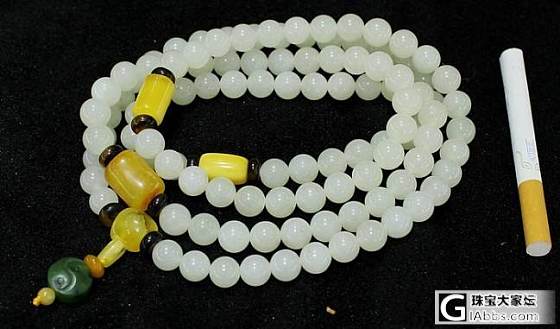 最新编配一条 108念珠10mm大家欣赏一下_珠串和田玉
