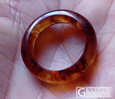 缅甸金珀金棕指环 小鲤鱼吊坠  半蜜半珀蛋子   花腊随型_有机宝石