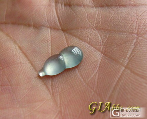 [冰冰翠]强光冰飘蓝绿花小葫芦_翡翠和田玉