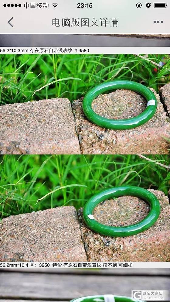 【谢谢大家，已经拔草】一只有点透度的俄碧圆条，贵不贵了_碧玉