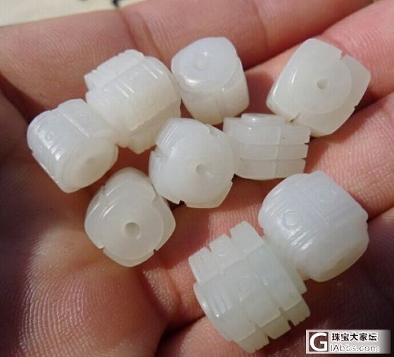 【已结缘】冲钻！178元 低于成本价和田玉一级白仿古小玉宗配珠_玉石