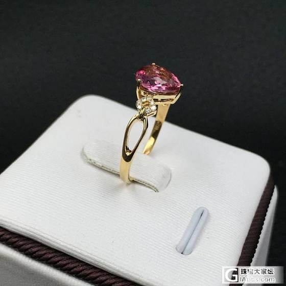 超美18K金桃心戒指