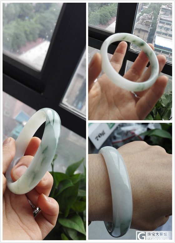 飘蓝花手镯，大家帮我看看值几钱_手镯翡翠