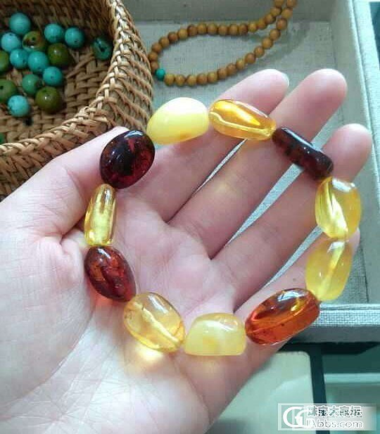 我的个性琥珀手串 纯天然波罗的海 无优化琥珀蜜蜡_琥珀