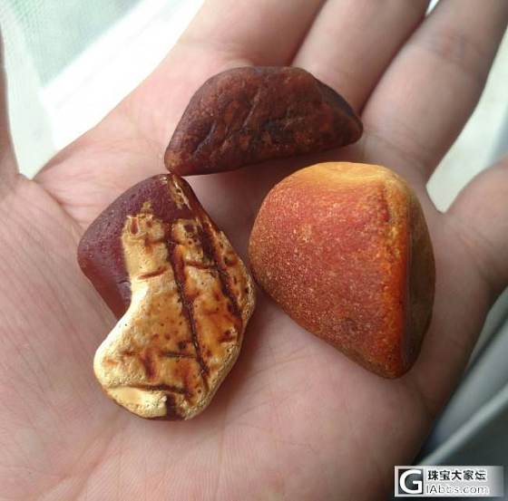 最近入的三块丹麦料_蜜蜡