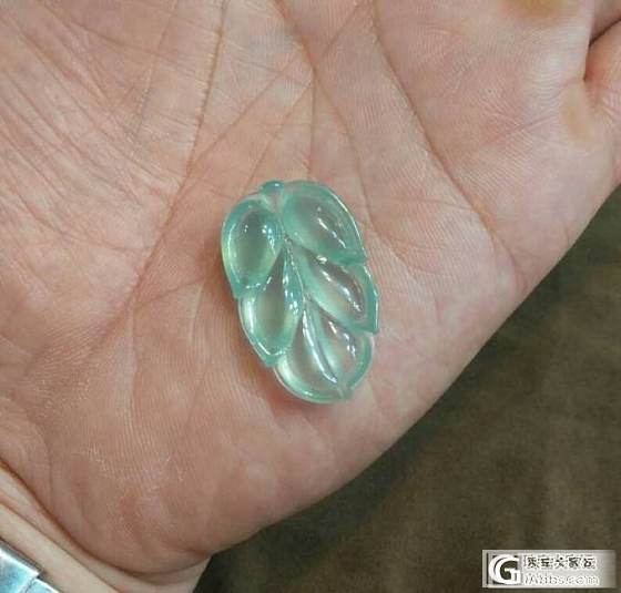 一片翡翠美貌叶子_翡翠