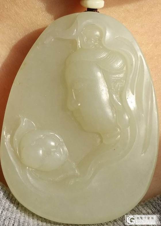 一个观音牌，随评_和田玉