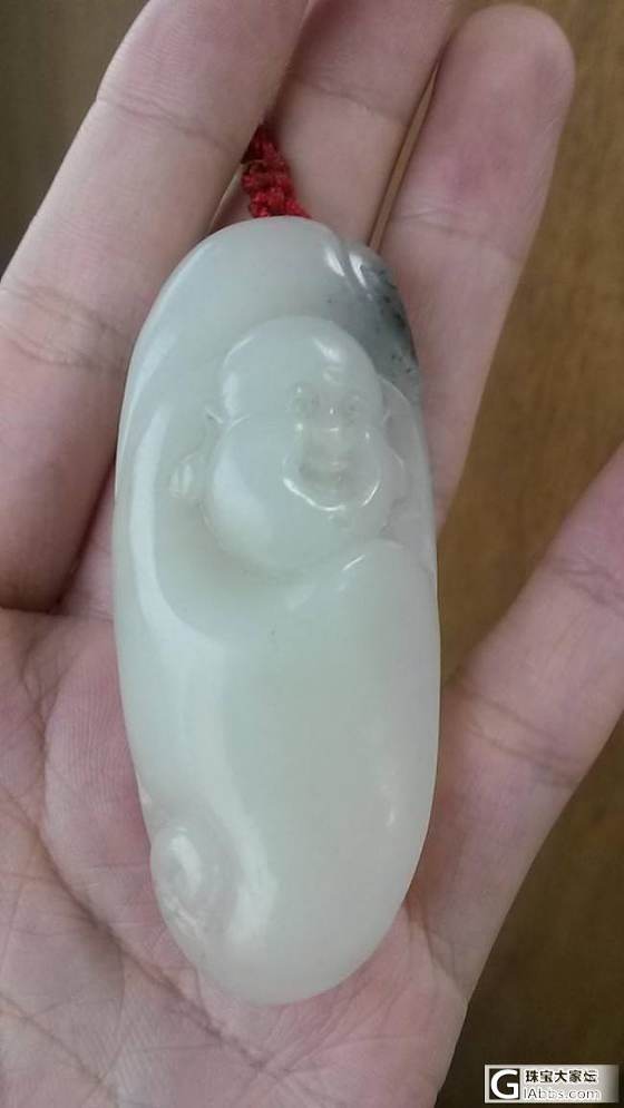 以玉会友-和田青花佛_玉石
