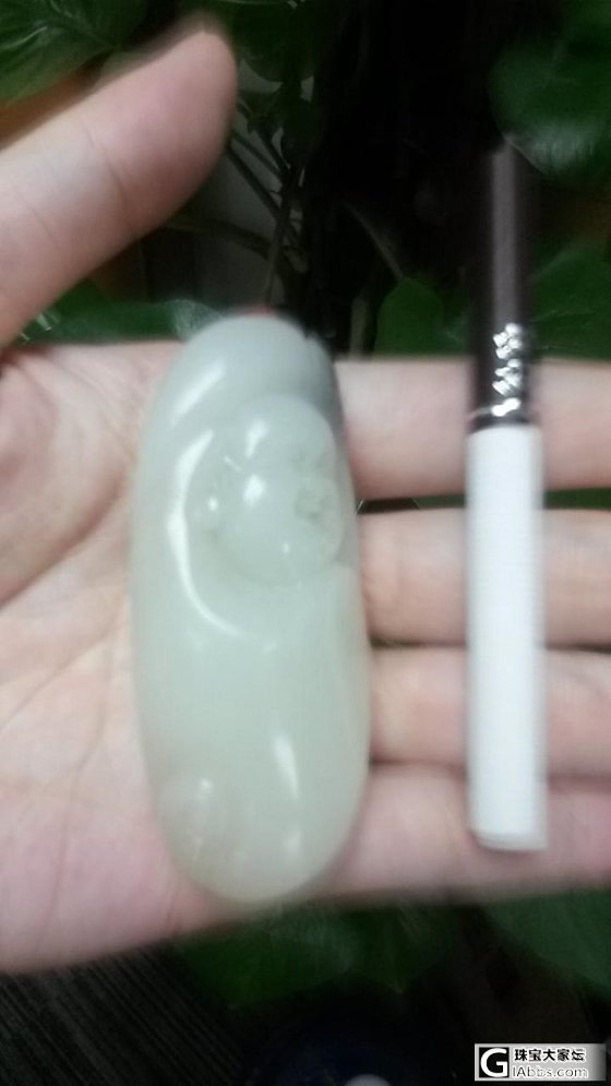 以玉会友-和田青花佛_玉石