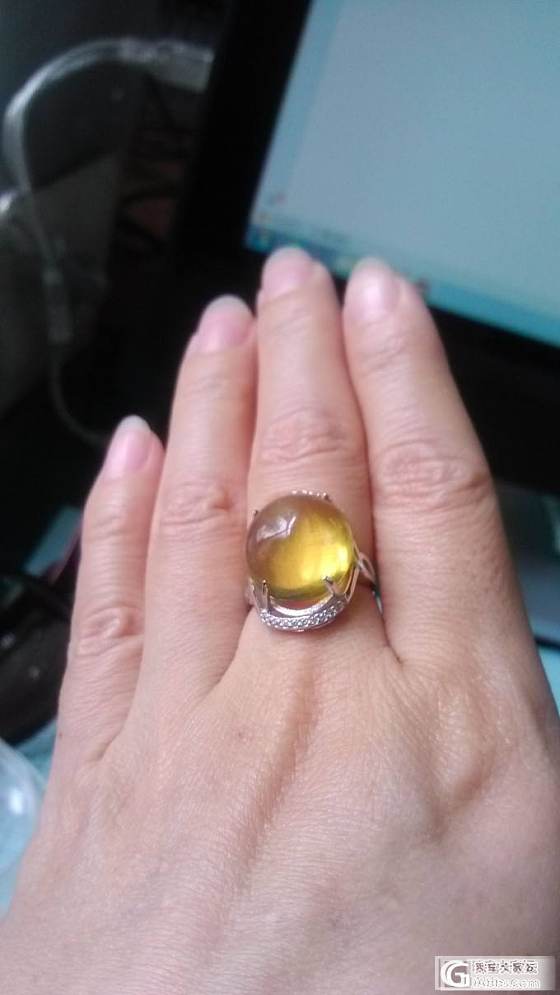 参团的金珀戒指，还图了_有机宝石