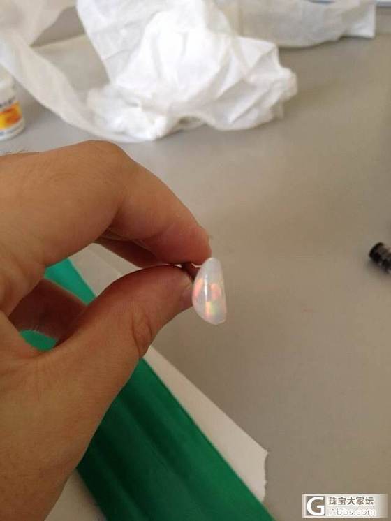 自己动手打磨的欧泊~_刻面宝石欧泊