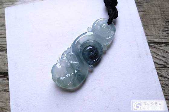 【品玉阁亭】飘蓝花龙牌_翡翠