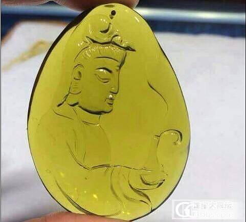 我的缅甸柳青琥珀观音_有机宝石