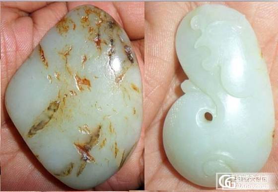 麻煩看看這個是否是和田籽料 有人說是 青海的_和田玉