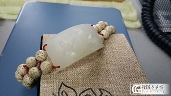 【手工新作业】老坑青海荷花手牌~_和田玉