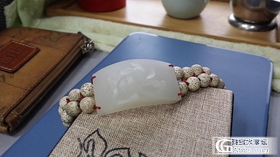 【手工新作业】老坑青海荷花手牌~_和田玉