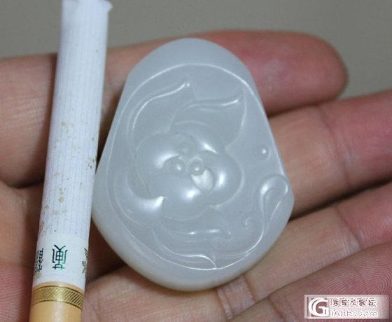 和田白玉【玉友园】24.1克一级荷花牌_珠宝