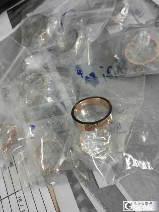 卡地亚手镯，戒指1；1仿真 工绝对好_金