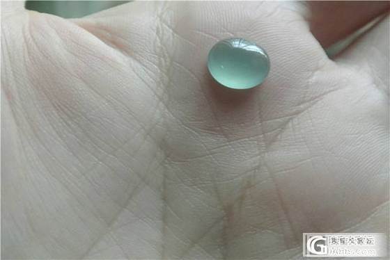 求一个冰透的蓝水戒面。_翡翠