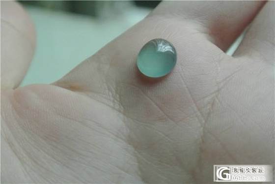 求一个冰透的蓝水戒面。_翡翠