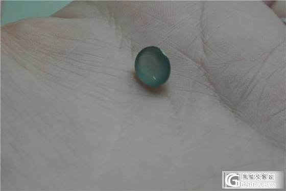 求一个冰透的蓝水戒面。_翡翠