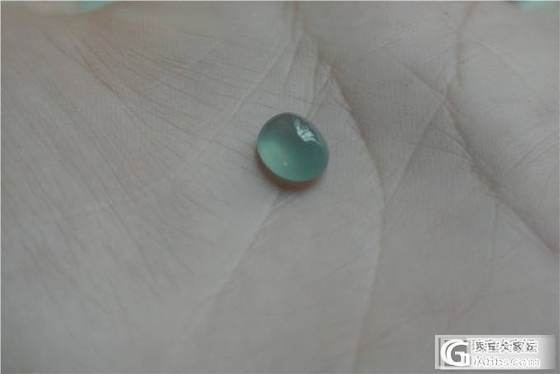 求一个冰透的蓝水戒面。_翡翠