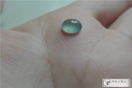 求一个冰透的蓝水戒面。_翡翠