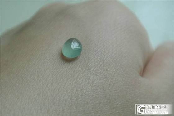 求一个冰透的蓝水戒面。_翡翠