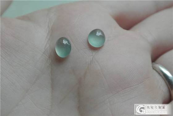 求一个冰透的蓝水戒面。_翡翠