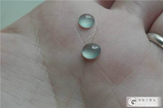 求一个冰透的蓝水戒面。_翡翠