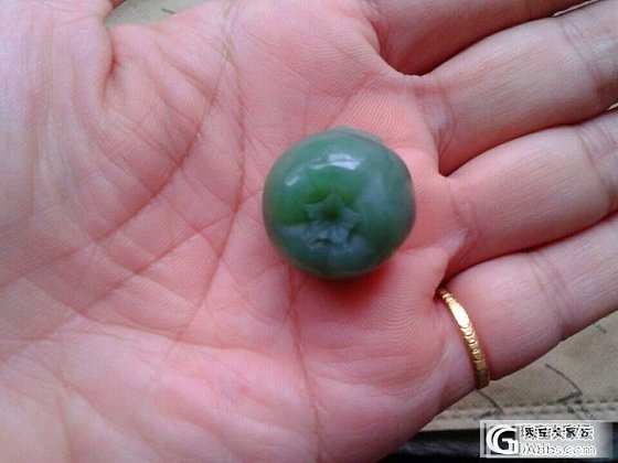 还剩 黄口套。青花挂链 鸭蛋青大苹果啦_玉石