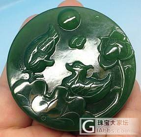 品质非常好的碧玉镯芯雕件（我一直想找的大圆牌）补上透光照_碧玉