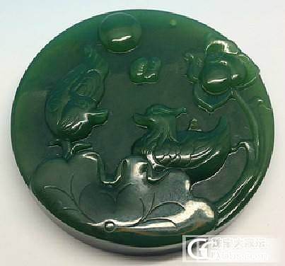 品质非常好的碧玉镯芯雕件（我一直想找的大圆牌）补上透光照_碧玉
