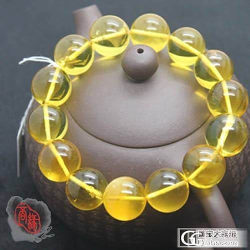 出售纯天然金珀手串15-15.9mm一条_有机宝石