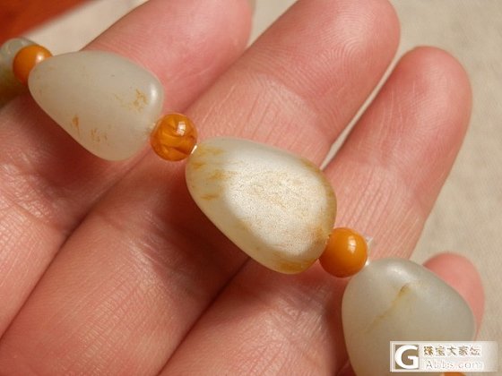 35.6克 黄皮白肉原籽手钏　　颗颗原籽_玉石