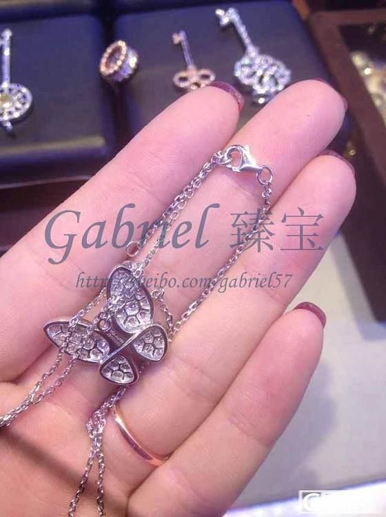 【Gabriel 臻宝】18K金镶钻 蝴蝶项链  高端首饰定制 推广价分享_钻石