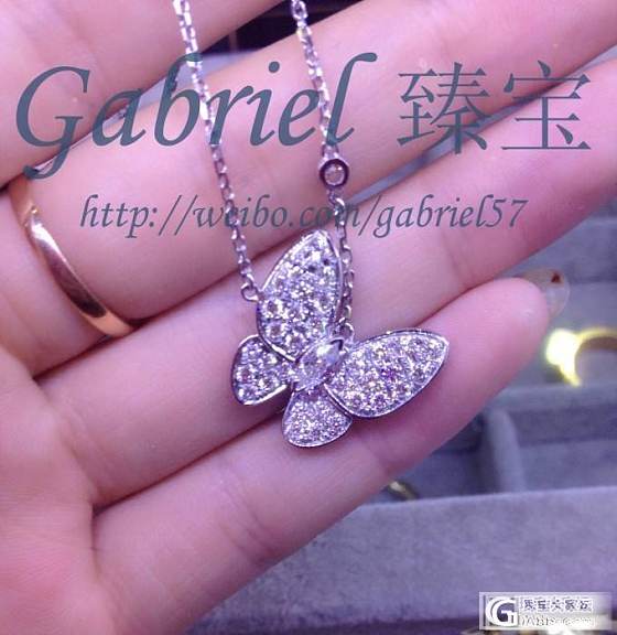【Gabriel 臻宝】18K金镶钻 蝴蝶项链  高端首饰定制 推广价分享_钻石