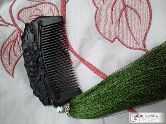 紫光檀荷花梳，不懂，随评_文玩