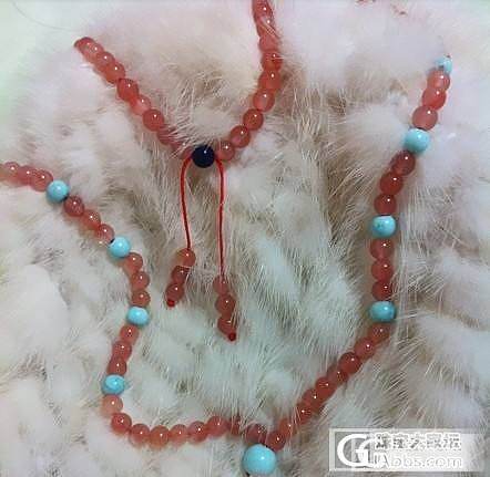 南红绿松石108颗项链珠子_南红