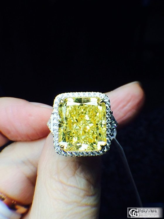 13.88CT FIY浓彩 成品黄钻精工托_乐钻珠宝彩钻