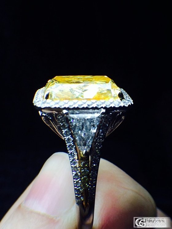 13.88CT FIY浓彩 成品黄钻精工托_乐钻珠宝彩钻