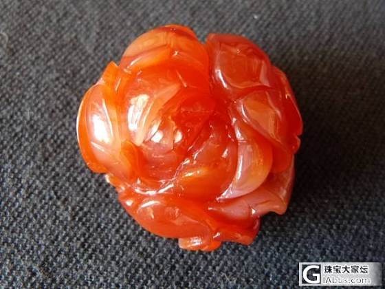 南红牡丹吊坠毛衣链，花开富贵_玉石