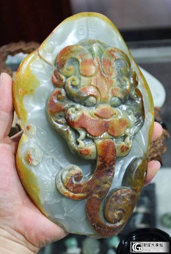 和田白玉【玉友园】镇宅佳品-------辟邪大兽面_珠宝