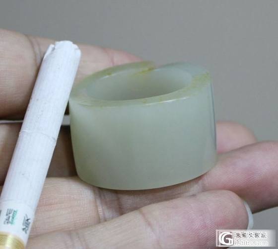和田玉【玉友园】23.7克满圈皮扳指_玉石