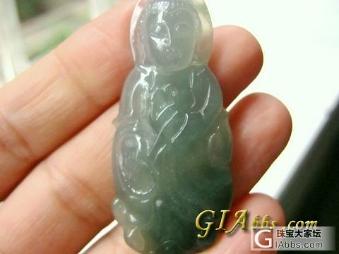 来个冰种蓝水观音_挂件翡翠